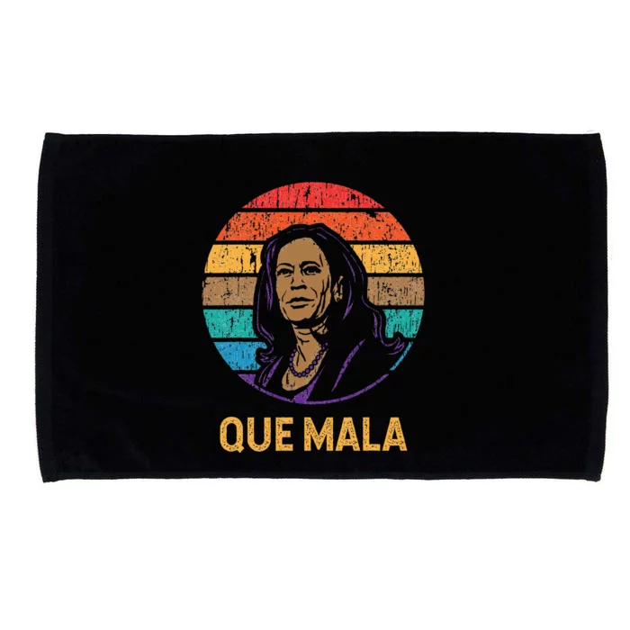 Que Mala Harris Retro Sunset Border Crisis Political Microfiber Hand Towel