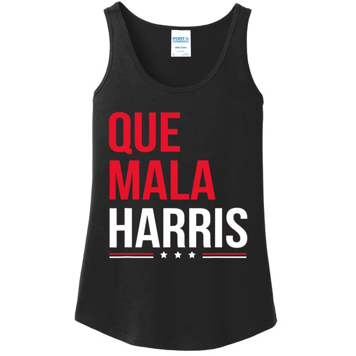 Que Mala Harris Anti Kamala Harris Joe Biden Border Protest Ladies Essential Tank