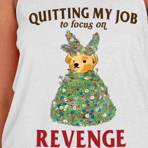 Quitting My Job To Focus On Revenge Women's Knotted Racerback Tank