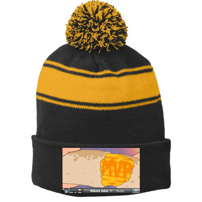 Quesarito Mvp Stripe Pom Pom Beanie