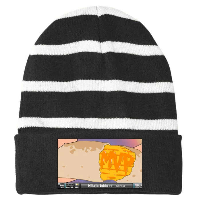 Quesarito Mvp Striped Beanie with Solid Band