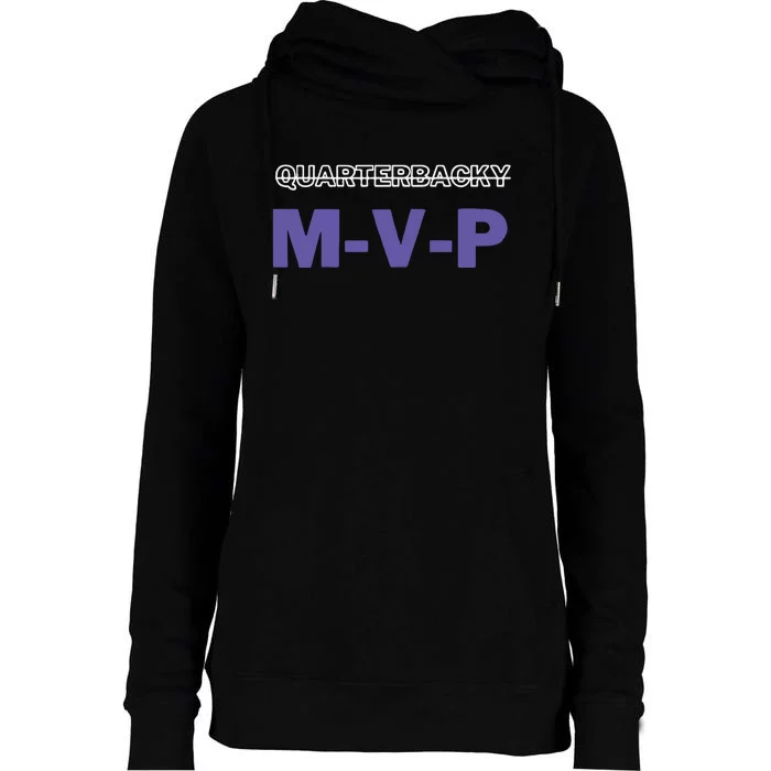 Quarterbacky Mvp Womens Funnel Neck Pullover Hood