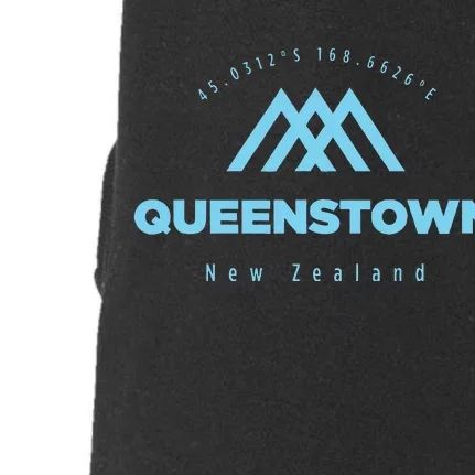 Queenstown Mountain Vacation Skiing New Zealand Doggie 3-End Fleece Hoodie