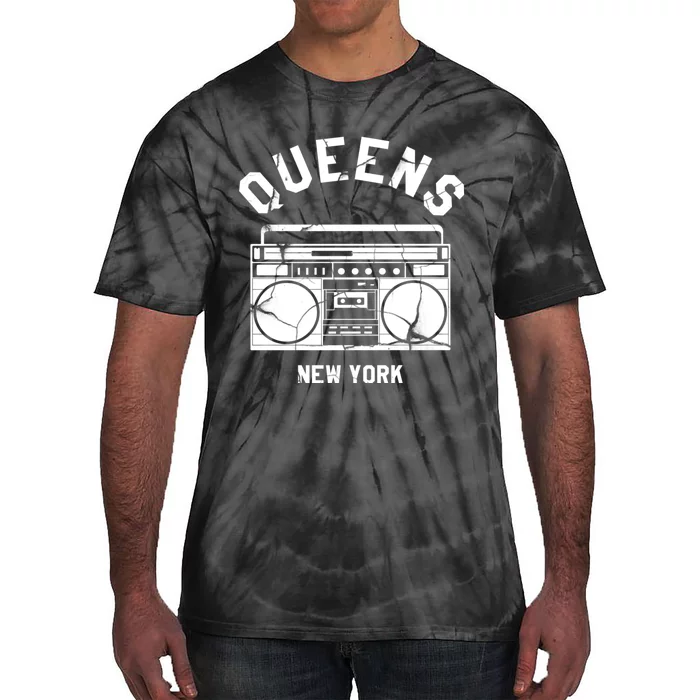 Queens Ny Gifts New York Nyc Boombox Tie-Dye T-Shirt