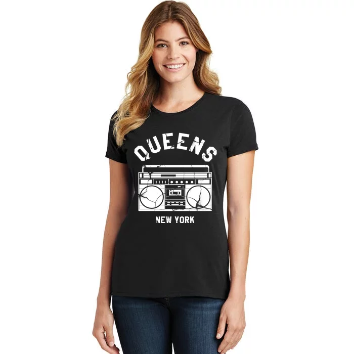 Queens Ny Gifts New York Nyc Boombox Women's T-Shirt