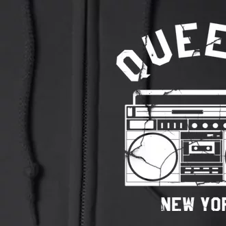 Queens Ny Gifts New York Nyc Boombox Full Zip Hoodie