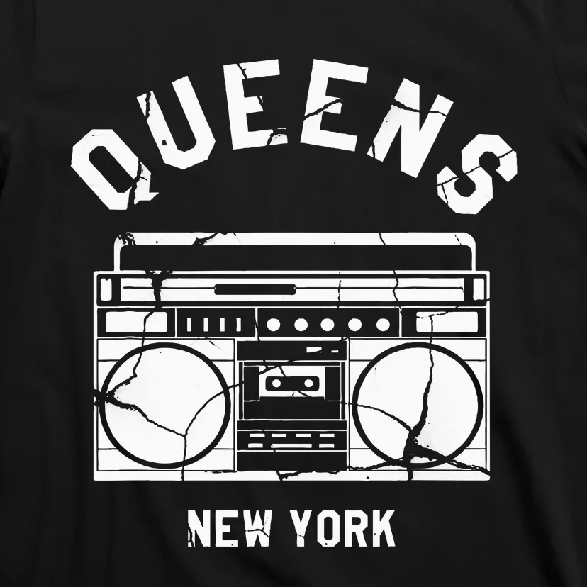 Queens Ny Gifts New York Nyc Boombox T-Shirt