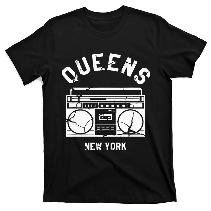 Queens Ny Gifts New York Nyc Boombox T-Shirt