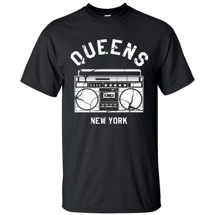 Queens Ny Gifts New York Nyc Boombox Tall T-Shirt