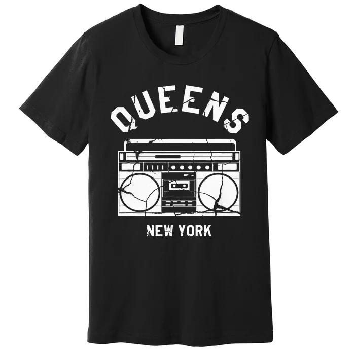 Queens Ny Gifts New York Nyc Boombox Premium T-Shirt