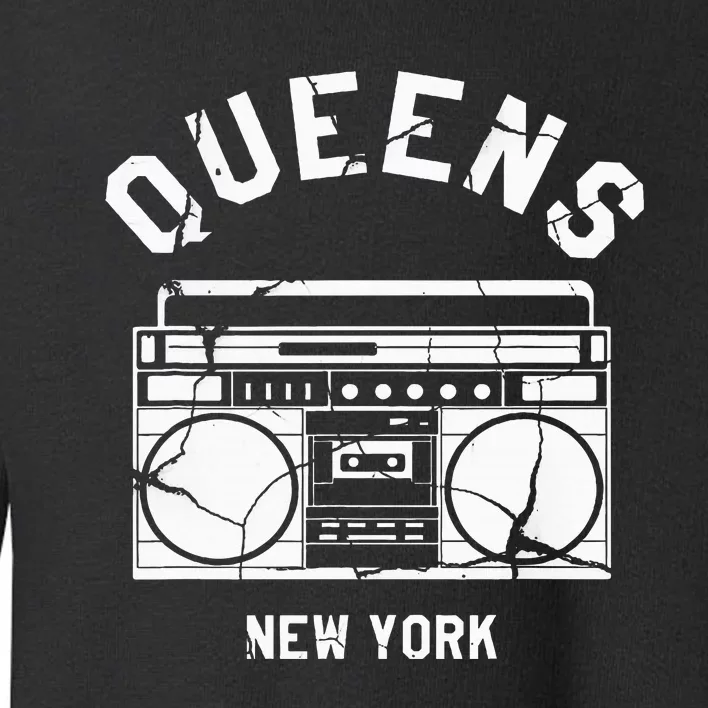 Queens Ny Gifts New York Nyc Boombox Toddler Sweatshirt