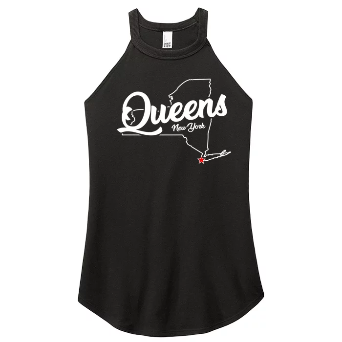 Queens Ny New York Nyc Gifts Souvenirs Women’s Perfect Tri Rocker Tank