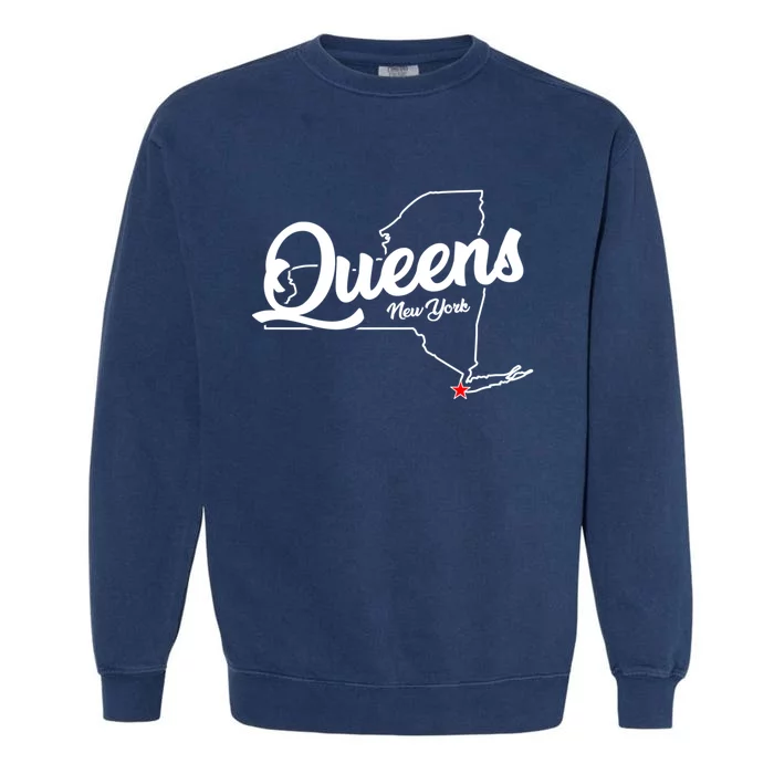 Queens Ny New York Nyc Gifts Souvenirs Garment-Dyed Sweatshirt