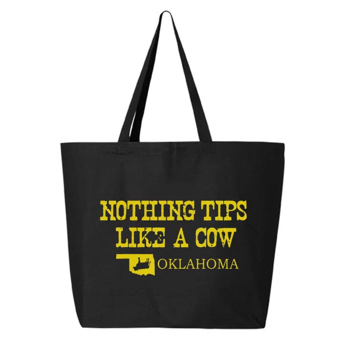 quote Nothing Tips Like A Cow Oklahoma state 25L Jumbo Tote