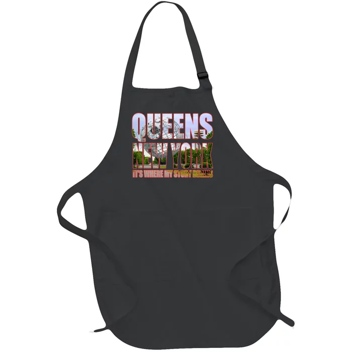 Queen New York It's Where My Story Begins Full-Length Apron With Pocket