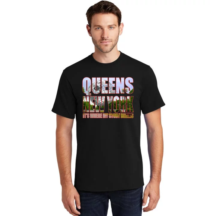 Queen New York It's Where My Story Begins Tall T-Shirt