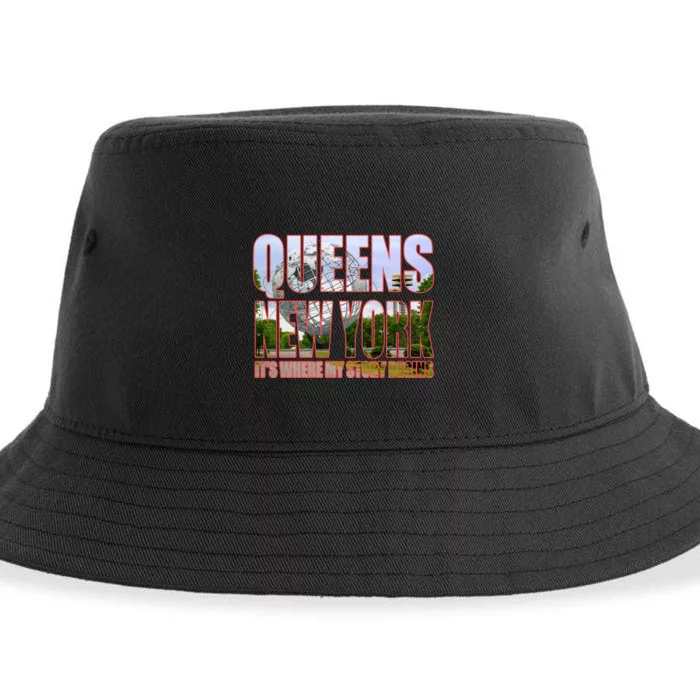 Queen New York It's Where My Story Begins Sustainable Bucket Hat