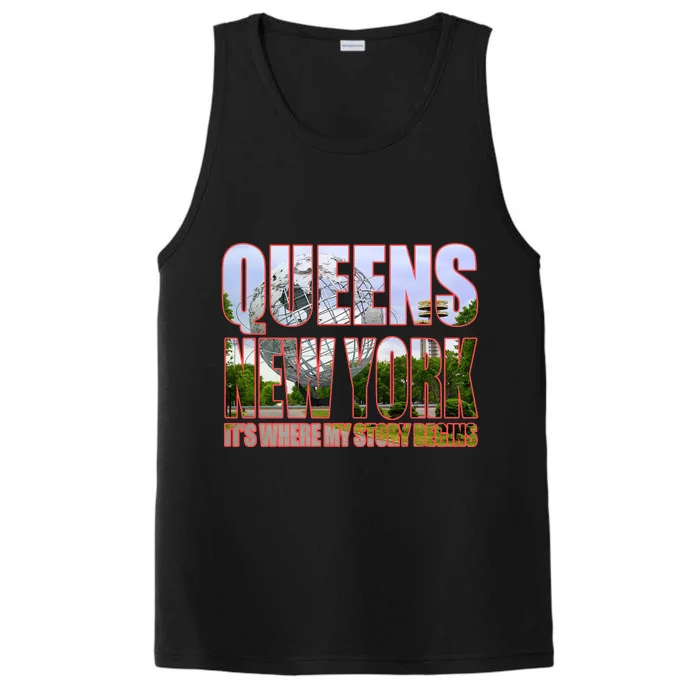 Queen New York It's Where My Story Begins Performance Tank