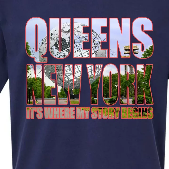 Queen New York It's Where My Story Begins Sueded Cloud Jersey T-Shirt