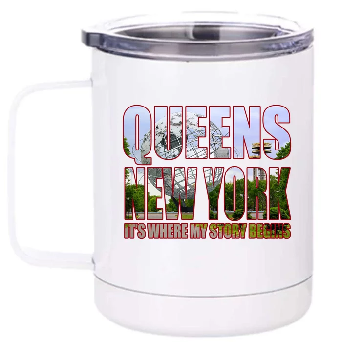 Queen New York It's Where My Story Begins Front & Back 12oz Stainless Steel Tumbler Cup