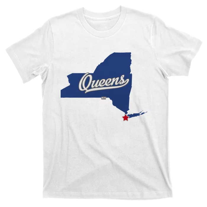 Queens New York Ny Map T-Shirt