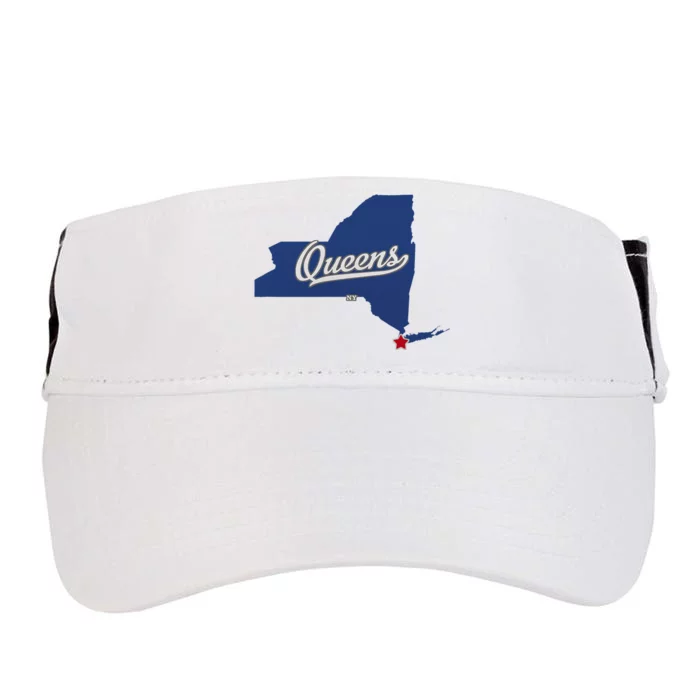 Queens New York Ny Map Adult Drive Performance Visor