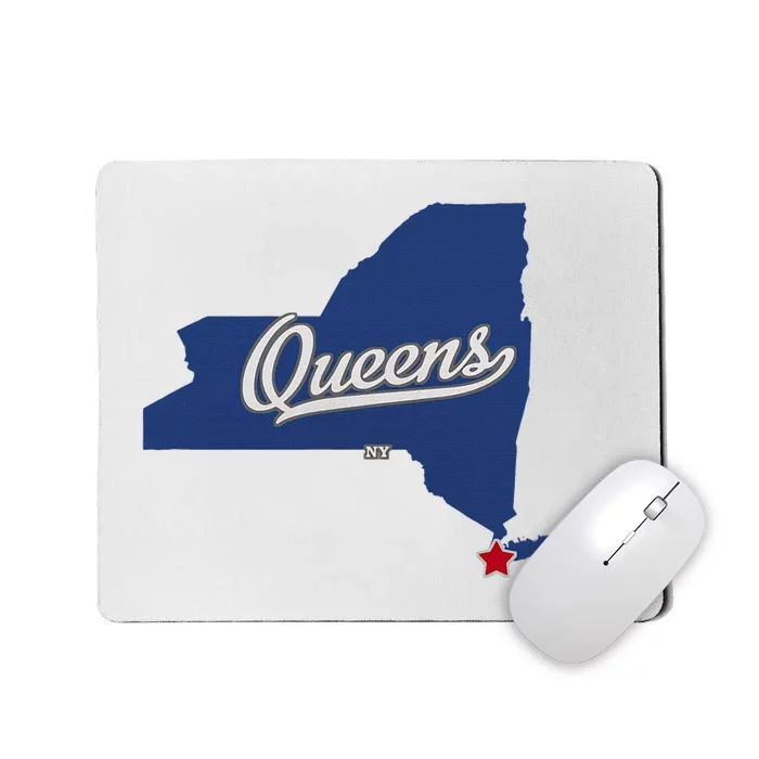 Queens New York Ny Map Mousepad