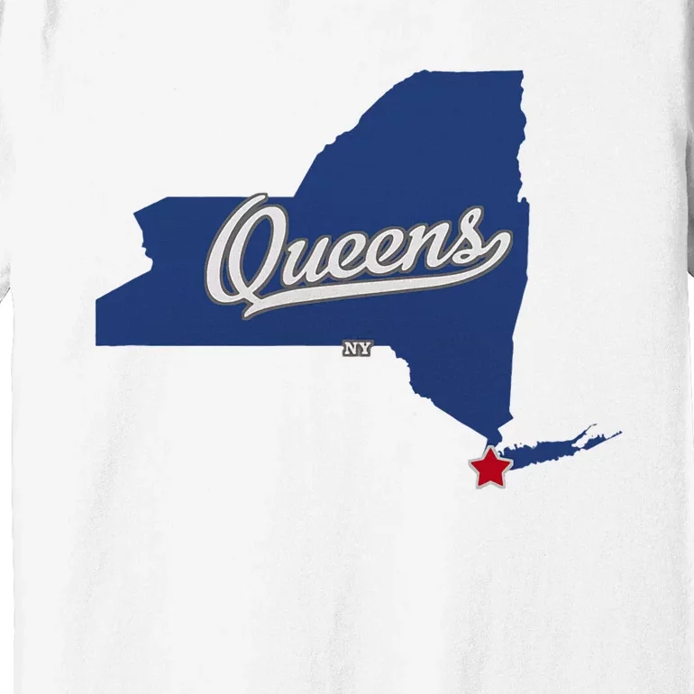 Queens New York Ny Map Premium T-Shirt