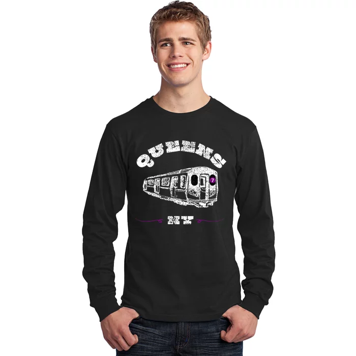 Queens New York 7 Train New York City Borough Nyc Long Sleeve Shirt