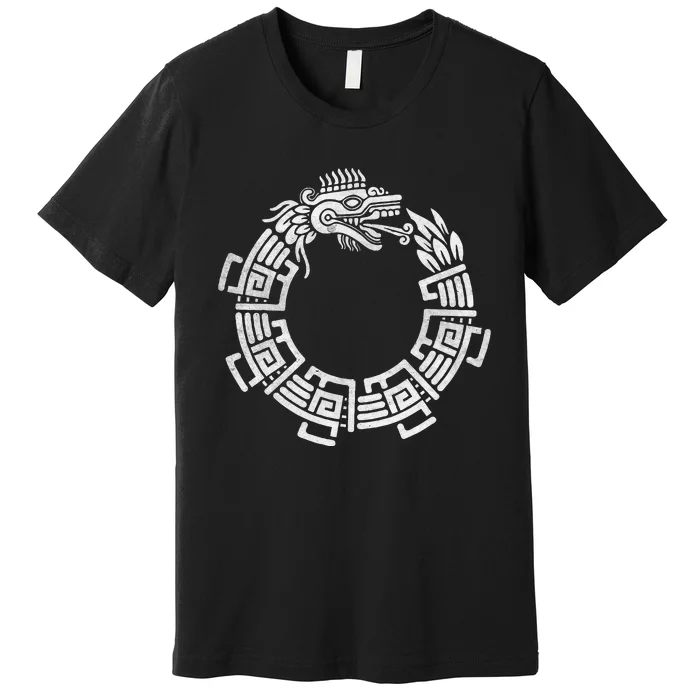 Quetzalcoatl Ouroboros Aztec Serpent Mayan Inca Toltec Premium T-Shirt