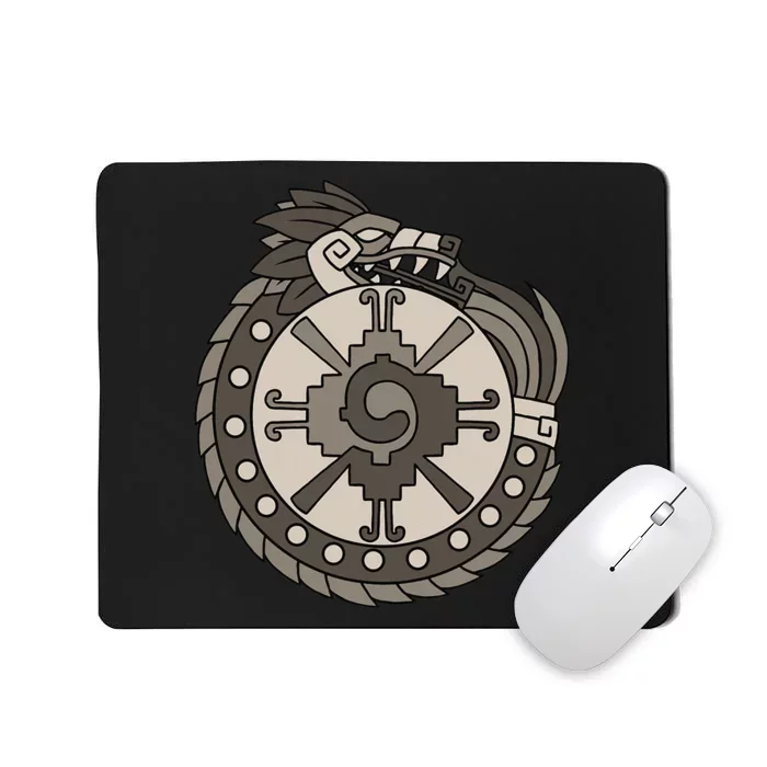 Quetzalcoatl Ouroboros Aztec Ancient Mayan Inca Toltec Mousepad