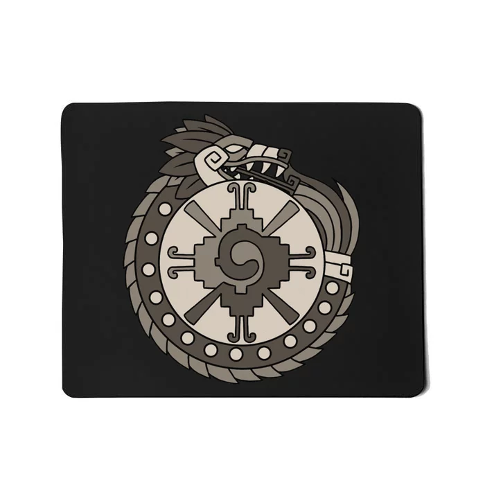 Quetzalcoatl Ouroboros Aztec Ancient Mayan Inca Toltec Mousepad