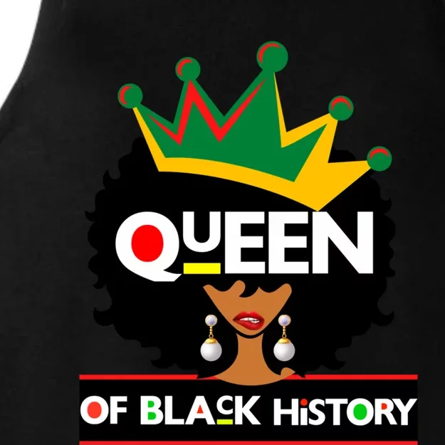 Queen Of Black History Month Melanin Poppin Queens Gift Ladies Tri-Blend Wicking Tank