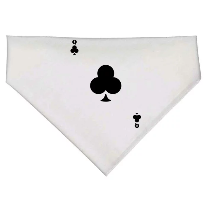 Queen Of Clubs Card Playing Card Poker Costume Card USA-Made Doggie Bandana