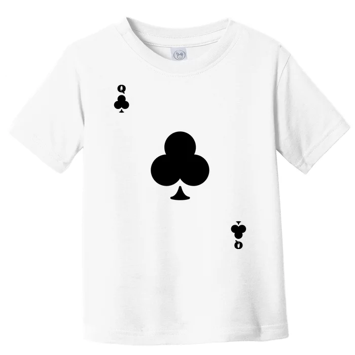 Queen Of Clubs Card Playing Card Poker Costume Card Toddler T-Shirt