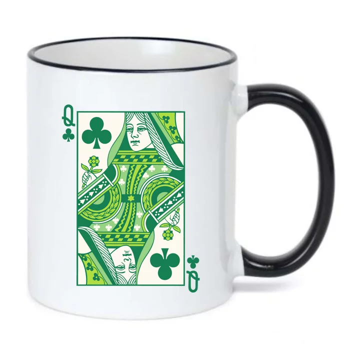 Queen Of Clubs Saint PatrickS Day Black Color Changing Mug