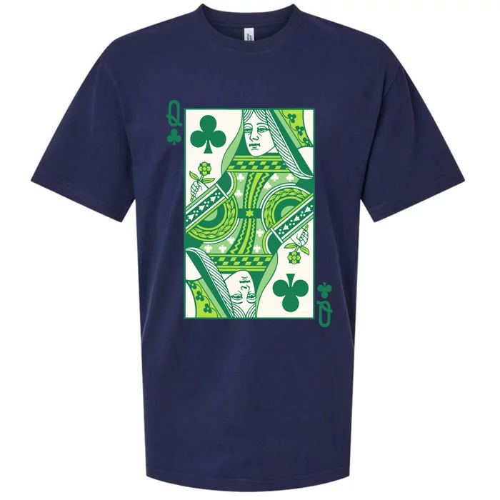 Queen Of Clubs Saint PatrickS Day Sueded Cloud Jersey T-Shirt