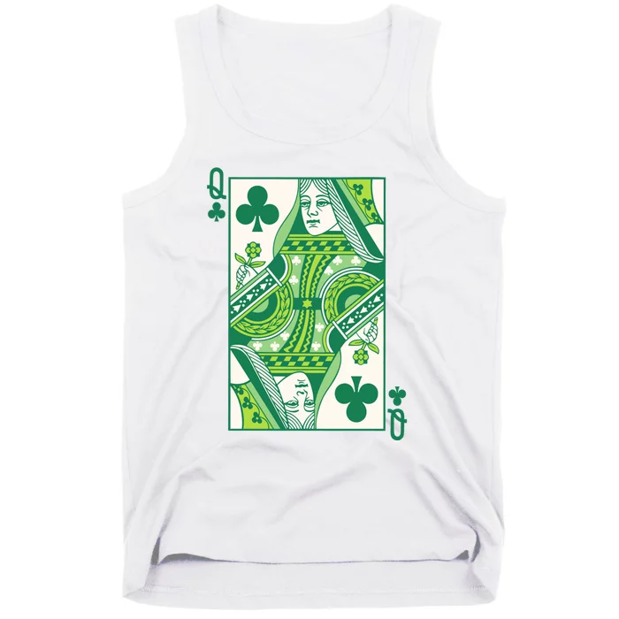 Queen Of Clubs Saint PatrickS Day Tank Top