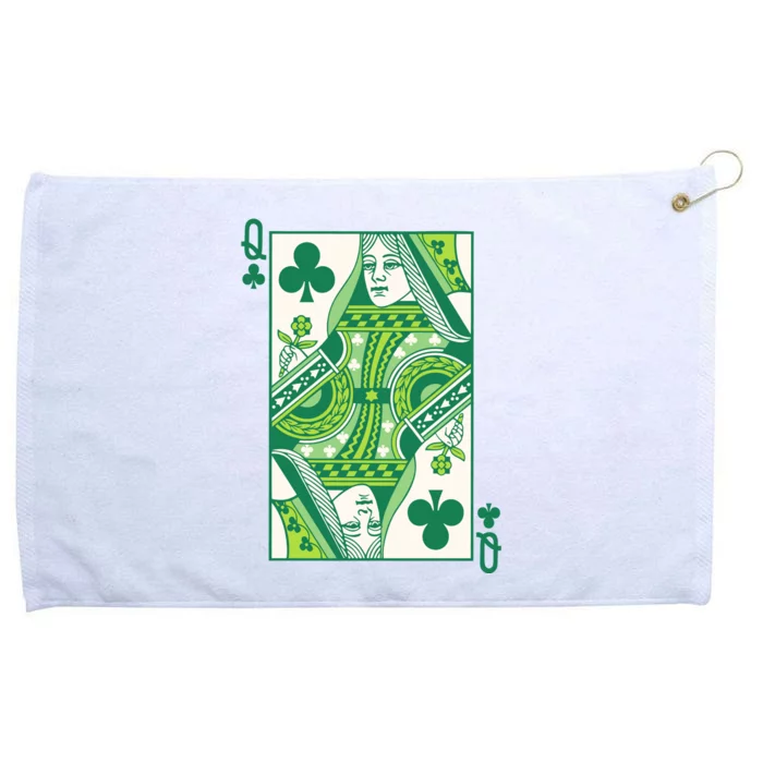 Queen Of Clubs Saint PatrickS Day Grommeted Golf Towel