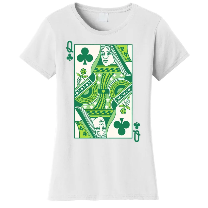 Queen Of Clubs Saint PatrickS Day Women's T-Shirt