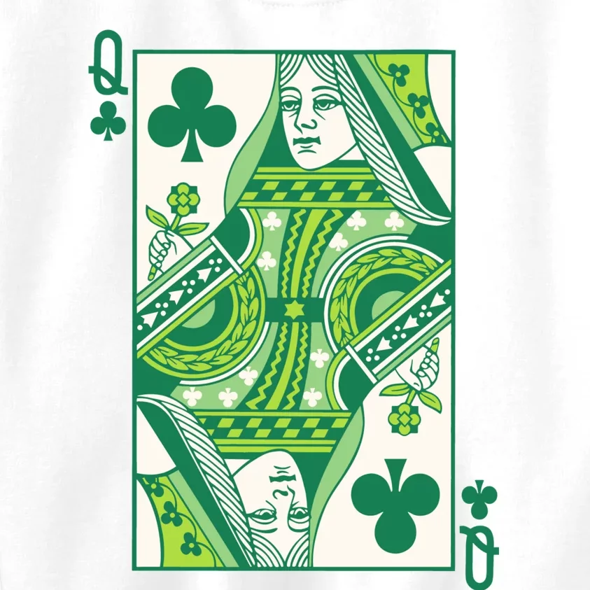 Queen Of Clubs Saint PatrickS Day Kids Sweatshirt