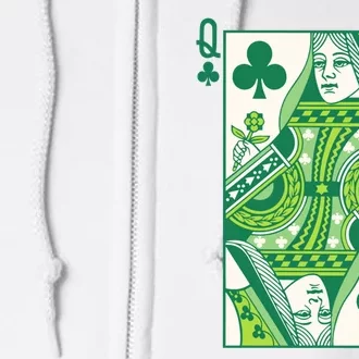 Queen Of Clubs Saint PatrickS Day Full Zip Hoodie