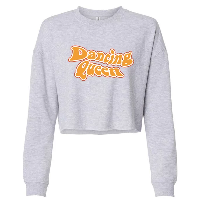 Queen Of Dancing Vintage 70s 80s Gift Cropped Pullover Crew