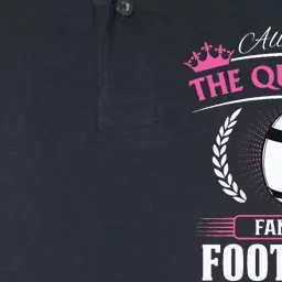 Queen Of Fantasy Football Funny Womens Fantasy Football Softstyle Adult Sport Polo