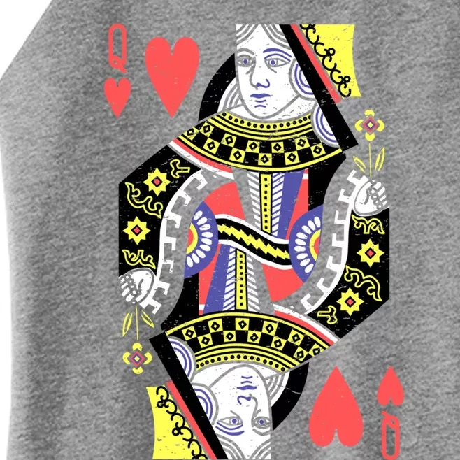 Queen Of Hearts Playing Card Halloween Costume Valentines Meaningful Gift Women’s Perfect Tri Rocker Tank