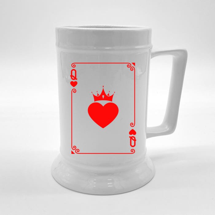 Queen Of Heart King And Queen Easy Couple Halloween Costume Front & Back Beer Stein