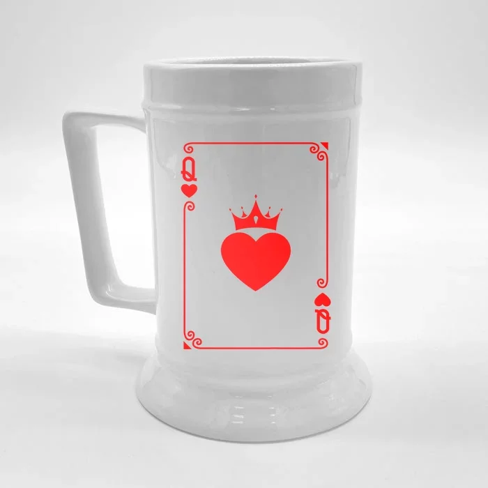 Queen Of Heart King And Queen Easy Couple Halloween Costume Front & Back Beer Stein