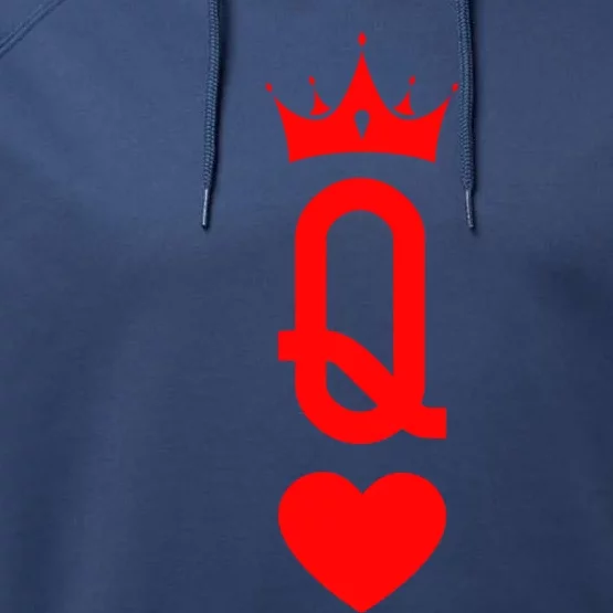 Queen Of Heart King And Queen Easy Couple Halloween Costume Performance Fleece Hoodie