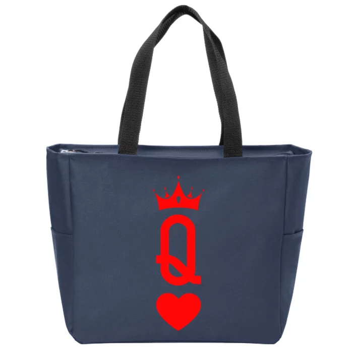 Queen Of Heart King And Queen Easy Couple Halloween Costume Zip Tote Bag