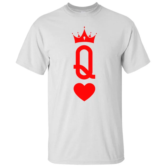 Queen Of Heart King And Queen Easy Couple Halloween Costume Tall T-Shirt